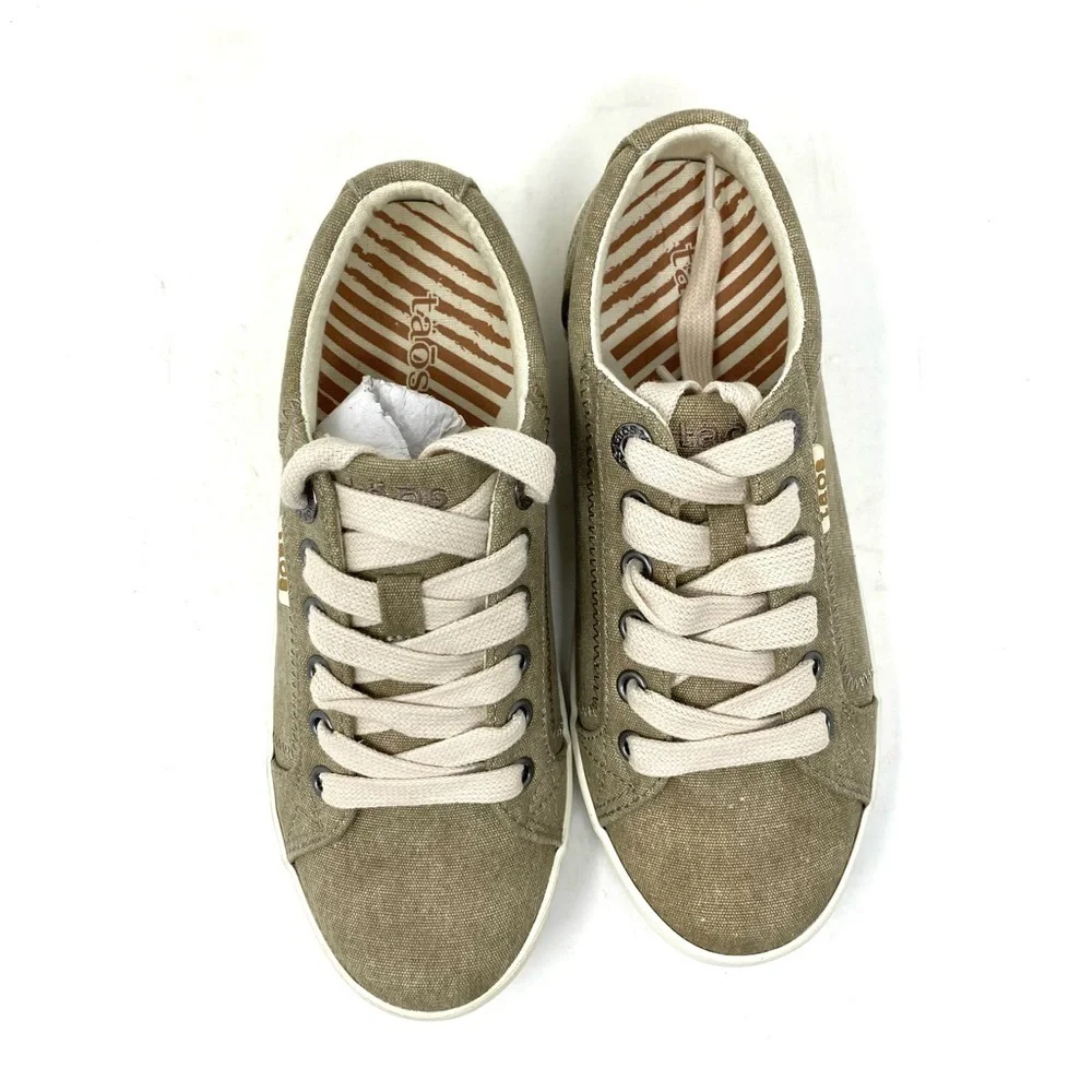 Taos Star casual sneakers khaki wash canvas